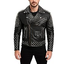 スタッズ付きブラックレザーライダースジャケット PRANK PROJECT｜スタッズライダースジャケット / Studs Riders