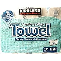 KIRKLAND カークランド シグネチャー ロールタオル(ペーパータオル) 2枚重ね 160カット12ロール
