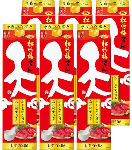 Amazon.co.jp: 日本酒 上撰 松竹梅 酒パック 2L 6本 1ケース : 食品