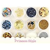 Princess-style レジンパーツ 宇宙系 レジン ネイル 封入 材料 12種類セット