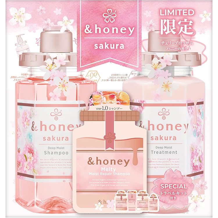 Amazon.co.jp: &honey Sakura Deep Moist Limited Pair Set [Shampoo
