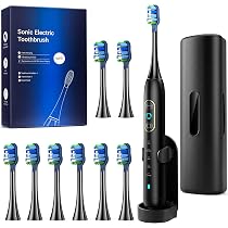 電動歯ブラシ 横振動 歯間フィットブラシ 充電式 替ブラシ8本　収納ケース付 Amazon.co.jp: 電動歯ブラシ 音波式 充電式 5モード×3段階強さ調整