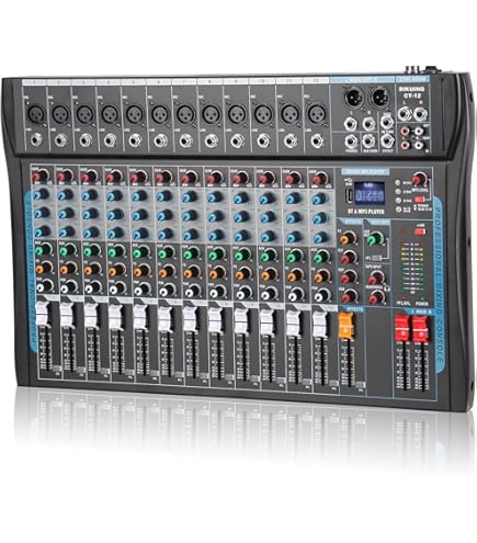 FROKET Pro DJ Mixer 8-Channel Audio Console - Bluetooth/USB