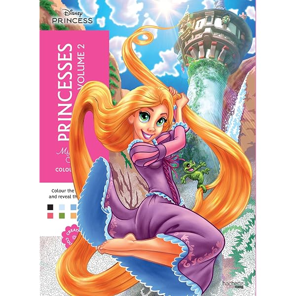 Colors of the Princesses 塗り絵本 Amazon | Mystery Colouring - Princesses: Reveal iconic Disney