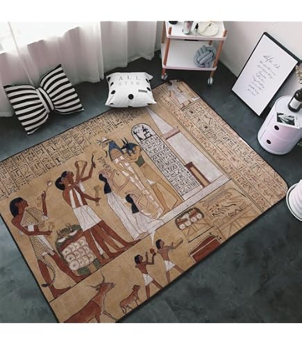 エジプト 土産 絨毯 カーペット マット 古代エジプト儀式 アヌビス神 トト神 Amazon | 死者の書 古代エジプト カーペット 長方形 ラグマット ラグ