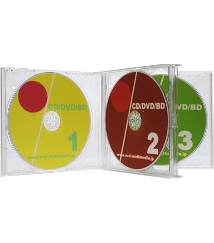 Amazon | CDケース 日本製PS24mm厚4枚収納マルチケースクリア 3個