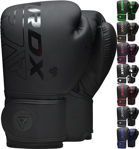 RDX ボクシング グローブ、プロ トレーニング スパーリング、マヤ ハイド レザー、ムエタイ MMA キックボクシング、男性、女性、大人、ヘビー パンチング バッグ フォーカス ミット パッド ワークアウト 手のひら、多層、8 10 12 14 16 オンス - 1