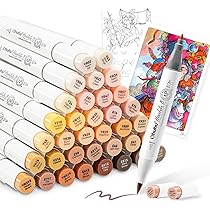Amazon | Ohuhu マーカーペン 筆タイプ 320色 プロ愛用 イラスト