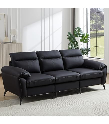 Amazon｜モダンデコ ソファー 3人掛け レザー EPU モダン おしゃれ