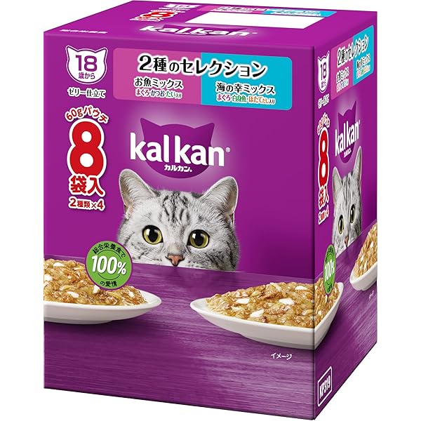 猫　カルカン　パウチ　シニア　18歳　15歳 18歳から まぐろ(老猫用ウエットフード) - カルカン