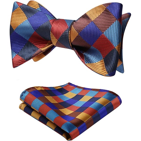 Amazon | [Bowties.jp] ブラウン ホワイト チェック 変形 蝶ネクタイ