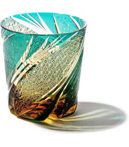 Amazon｜カガミクリスタル(Kagami) ロックグラス 遠雷 青墨色