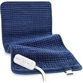 Comfytemp 瞬暖電気ホットマット 一人用 3段階温度調整 タイマー機能付き ホットカーペット ミニ ホットマット 電気マット洗濯可能 過熱防止 | 充電式 加熱パッド 一人用 省エネ 防寒対策 腹/背中/肩/在宅勤務対応 日本語説明書付き 4