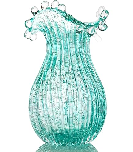 Amazon.co.jp: 20.3 cm 吹きガラス バブル花瓶コレクション モダン