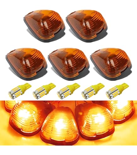 Amazon | MOTOR POWER 汎用 ルーフマーカー アンバー レンズ 5個セット