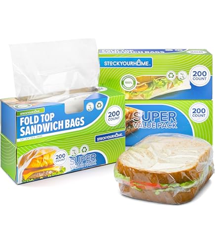 Glad Fold Top Sandwich Bags, 180s : Amazon.sg: Health, Household