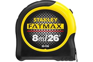 Stanley STA033726 Fatmax Tape Blade Armor Measuring Tape, Dual Scale, 8m Length