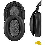 Geekria イヤーパッド QuickFit 互換性 パッド パナソニック Panasonics RP-HD600N, HD605N, HD805N ヘッドホンに対応 パッド イヤー/イヤーカップ (プロテインレザー/黒)