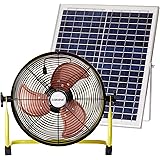 lcocove Battery Operated Solar Fan, Home or Outdoor Dual-use Portable Fan, Battery Can Running 5-24 Hours, Design For Camping