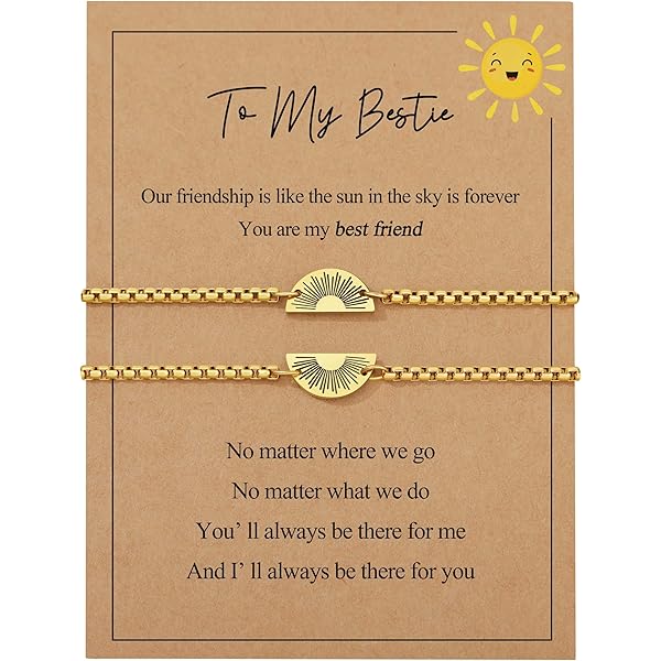 PAVOI 14K Gold Plated Friendship Matching Adjustable Bracelets For