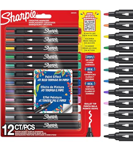 Amazon | Sharpie (シャーピー) クリエイティブマーカー 水性アクリル