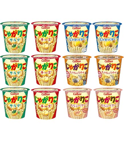 Amazon.co.jp: カルビー じゃがりこ 5種 12個詰め合わせセット : 食品