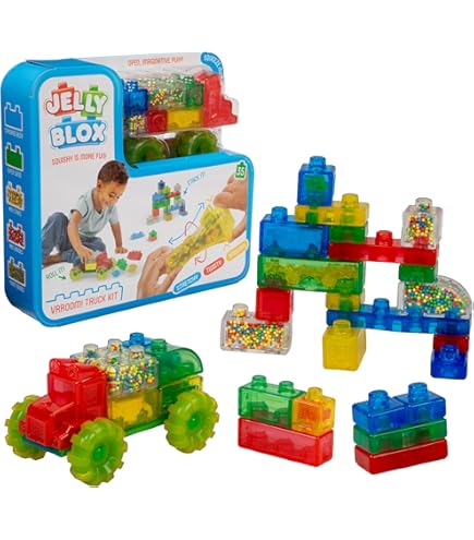 Goliath Fidget Blox Touch – Gel Sarcelle Avec Paillettes Fuchsia – Jouet Sensoriel Anti-stress – Dès 5 Ans