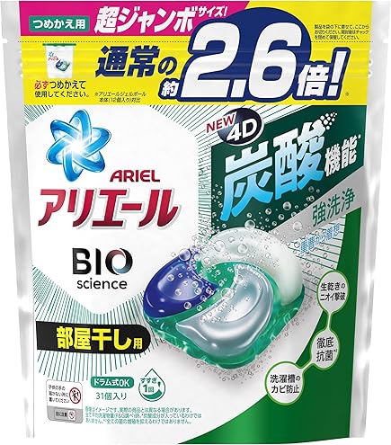 Amazon | アリエール ジェルボール4D 洗濯洗剤 部屋干し詰め替え 39個