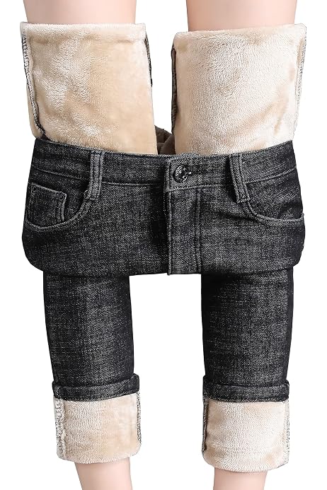 Fleece Lined Slim Stretch Warm Jeggings 