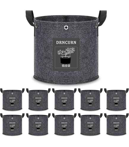 Amazon.co.jp: OPPOLIFE 不織布プランター 10ガロン 12枚入 布鉢 栽培