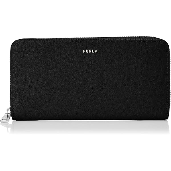 FURLA 黒レザー　長財布　ジッパー　ラウンド　ファスナー　ブラック　フルラ ☆極美品☆FURLA☆フルラ☆ラウンドジップ☆長財布☆ブラック