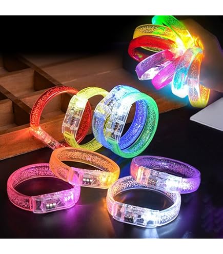 Amazon.co.jp: ナイトクラブやコンサート用のLED光るブレスレット10個
