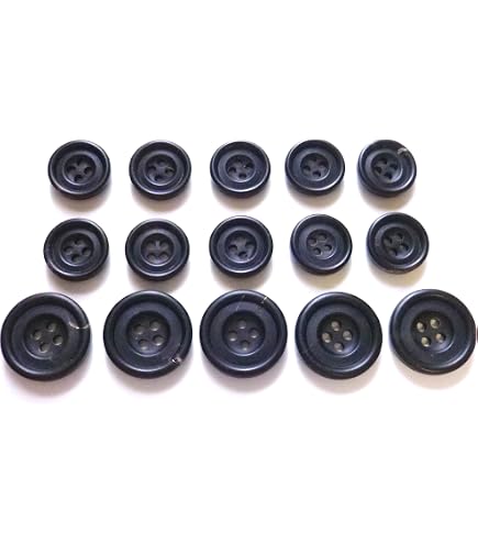 Amazon | 本水牛ボタン №530 シックな艶消し 3色 5サイズ展開 (15mm10