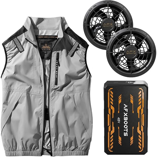 AFXBOOTS 空調服セット Amazon.co.jp: [AFXBoots] 36V高出力 30000mAh大容量 168L/S ファン