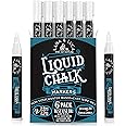 Liquid Chalk Marker Pen - White Dry Erase Marker - Chalk Markers for Chalkboard Signs, Windows, Blackboard, Glass with 24 Cha
