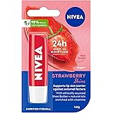 NIVEA Fruity Shine Strawberry Lip Balm, 4.8 grams