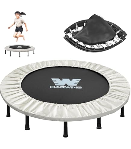 Amazon | 手すりとカバー付きトランポリン、40インチ大100cm[耐荷重