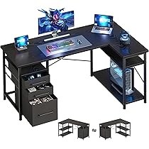 Maihail 机 pcデスク 勉強机 desk 桌子 パソコンデスク ゲーミン Amazon | Maihail ゲーミングデスク パソコンデスク l字デスク 机 勉強
