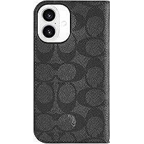 【新品未使用】 iPhone16用 COACHブックタイプケース ブラック iPhone 16用 COACH（R）ブックタイプケース／SIGNATURE Black