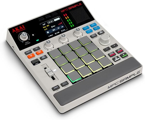 Akai Professional MPC Sample スタンドアローン・ポータブルサンプラー、シーケンサー、エフェクトプロセッサー、バッテリー駆動、USB-C、スピーカー及びマイク内蔵 - 1