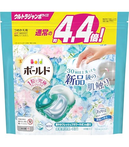 Amazon.co.jp: ボールド 洗濯洗剤 ジェルボール4D フレッシュフラワー
