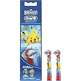 Amazon セット販売 ブラウン オーラルb 電動歯ブラシ 子供用 すみずみクリーンキッズ プレミアム 本体 レッド ポケモン 歯ブラシ 替えブラシセット ブラウン Braun ホーム キッチン