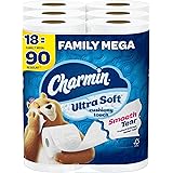 Charmin ウルトラソフトクッションタッチトイレットペーパー ファミリーメガロール18個 = レギュラーロール90個 6個 (3パック)