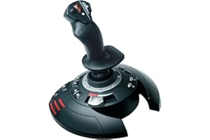 【国内正規品】Thrustmaster スラストマスター T.Flight Stick X フライトスティック ラダーコントロールを備えたジョイスティック プログラム可能な各種ボタンと軸 回転ハンドル 一体型スロットル 発射トリガー PC/USB 互