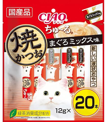 Amazon.co.jp: CIAO (チャオ) 焼かつおちゅ~る かつおミックス味 10本