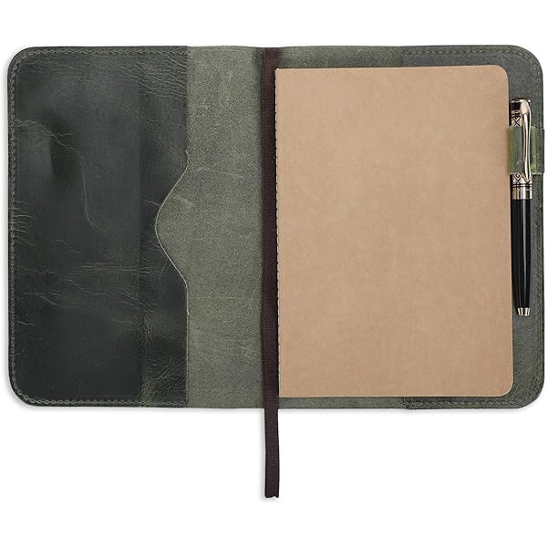 TheAntiq Green A5 Leather Journal Cover - Refillable & Stylish