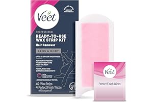VEET Sugar Wax Strips For Women's Body Hair Removal, Bikini Hair Removal Kit, Pubic, Dermatologically Tested For Body & Intim