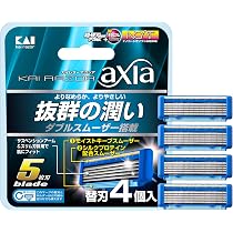 Amazon.co.jp: 貝印 axia カミソリ 替刃 4個 メンズ 剃刀 ひげそり T字