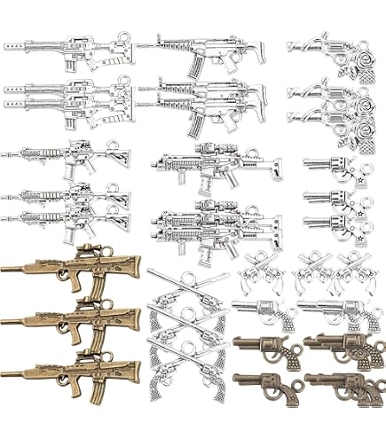 Amazon | SUNNYCLUE 80個20種 チャーム 銃 ガン ペンダント 矢 弓