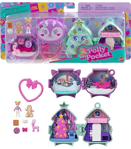 Polly Pocket x The Office Box Playset 6 Character Dolls and 9